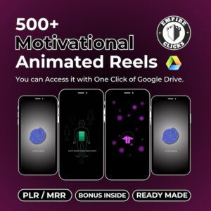 500+ Viral Faceless Motivational Reels (PLR & MRR) | Ready-to-Post Content Pack