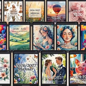 Luxury Editable Gold Canva Planner Templates Bundle (2026–2027) – Premium Journals, Habit Trackers, Calendars & Productivity Planners with PLR & MRR Rights