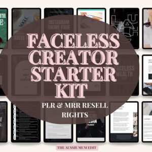 Faceless Creator Business Kit – Plug-and-Play PLR & MRR Digital Products + Canva Templates for Passive Income