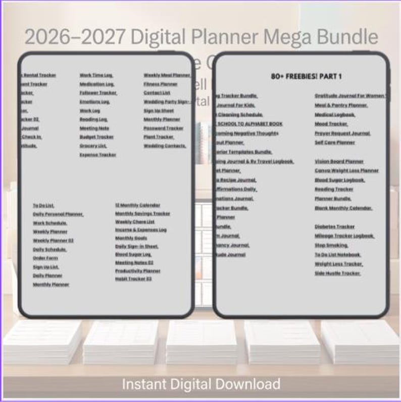 Luxury Editable Gold Canva Planner Templates Bundle (2026–2027) – Premium Journals, Habit Trackers, Calendars & Productivity Planners with PLR & MRR Rights - Image 2