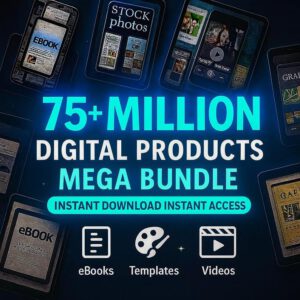 75M+ Digital Products Mega Bundle – PLR & MRR Ebooks, Templates & More (Instant Download)